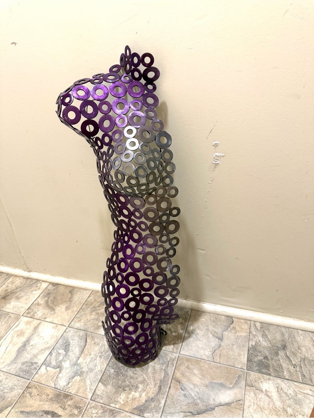 2014 Holly Lentz Nude Half Female Torso Metal Art Sculpture (Signed)
